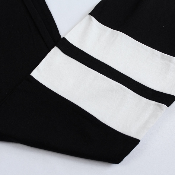 New! Love Print Black Work Out Leggings - Picture 7 of 7